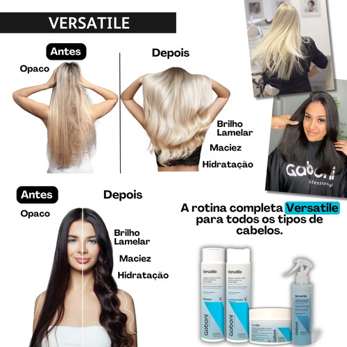 Shampoo Hidratação Imediata E Brilho Lamelar 250ml Versatile