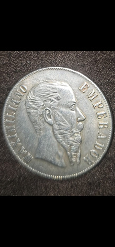 Moneda Maximiliano 1966 50 Centavos Original Plata