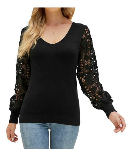 Jersey Holgado De Punto De Manga Larga Para Mujer, Cuello En