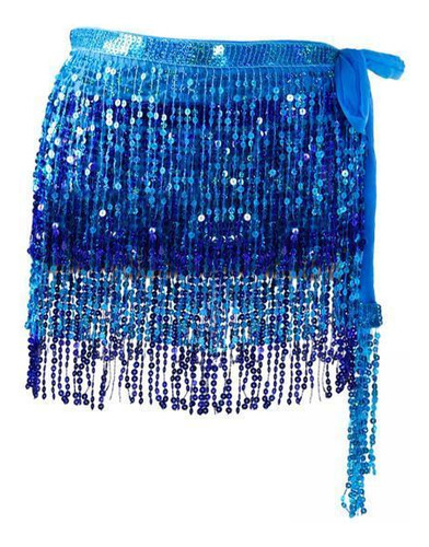 . 2 Falda Con Borlas De Lentejuelas For Mujer, Bufanda De