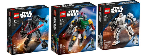 Lego Pack Meca Starwars Darthvader + Stormtrooper + Bobafett