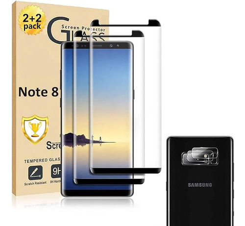 Protector De Pantalla Para Galaxy Note 8 Paquete De 2 Protec