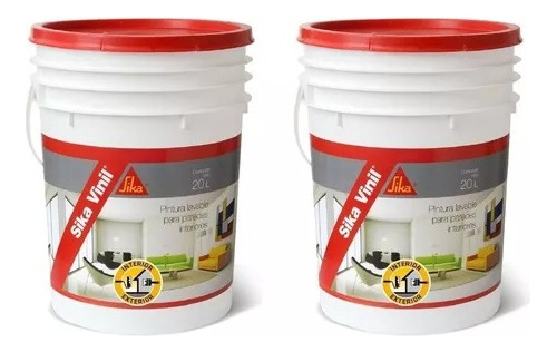 Sika Vinil Super Lavable Pack 20+20 Lts - Ferreteria Chaplin