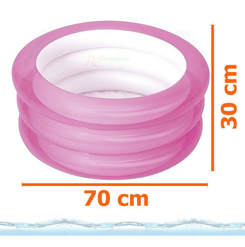 Piscina Banheira Circulo Redonda 80l Resistente Mor Rosa