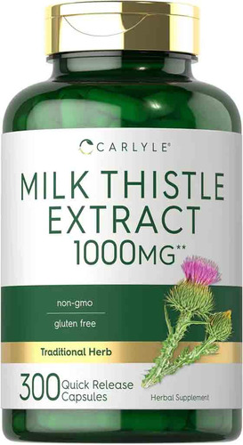 Carlyle Milk Thistle 1000 Mg Extracto Cardo Mariano 300 Caps