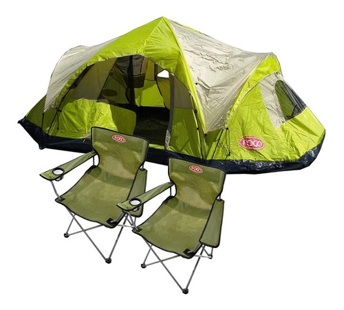 Carpa Foco Easy Tent 210x240x130 Cm. + Sillón Playero X 2 U.