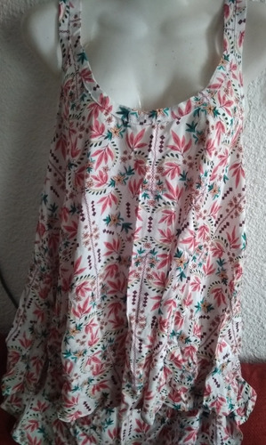 Musculosa Dama Talle Especial 2xl Fibrana Estampada Nueva 