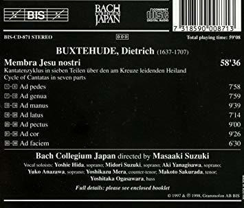 Buxtehude/bach Collegium/masaski/suzuki Membra Jesu Nostri C