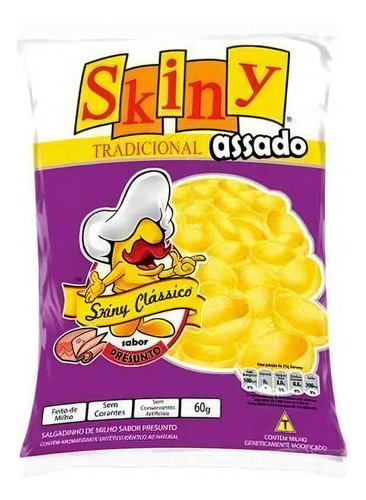 Salgadinho Skiny Sabor Presunto 10 Pacotes 38g