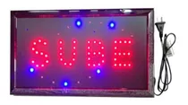 Comprar Cartel Led Sube Abierto Kiosco O El Que Quieras A Pedido