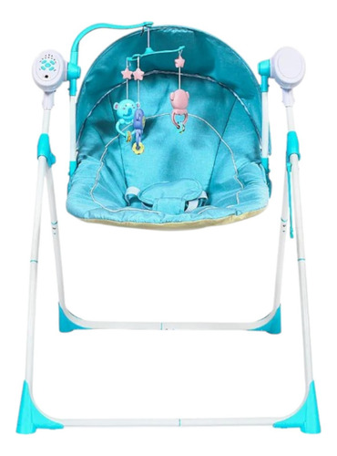 Columpio Para Bebé Aeiou Md-305c Baby Rocker Mecedora Color Azul