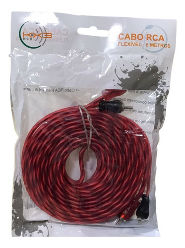 Cabo Rca Flexível 5 Metro Kx3