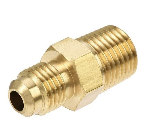 Conector De Bronce Flare X Npt Macho 3/8 X 1/2              