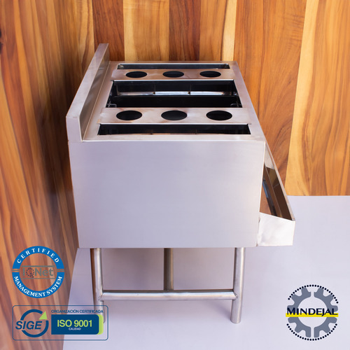 Unidad Coctelera 100% Acero Inoxidable Mindejal 100x60x75cm