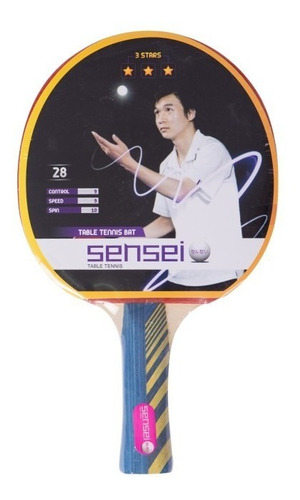 Paleta De Ping Pong Sensei 3 Estrellas - Estación Deportes