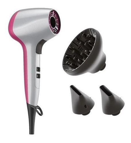 Imagen 2 de 2 de Secadora de cabello Remington AIR3D D7777 blanca y rosa 220V - 240V