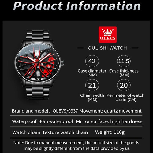 Relojes De Hombre Deportivos Impermeables De Lujo