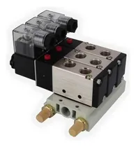 Comprar Bloco Manifold COM 03 Válvulas Solenoide 5u002F2 Vias ROSCA 1u002F4 - 24vcc