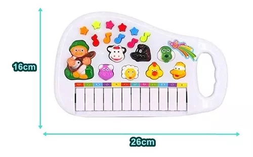 PIANO TECLADO INFANTIL COM SONS DE ANIMAIS