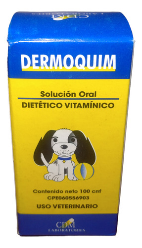 Dermoquin 100ml Lab. Cdm, Polivitaminico Para Mascotas.