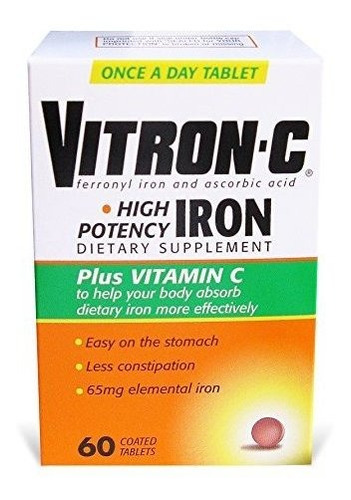 Suplemento Vitron-c De Alta Potencia Del Hierro Con Vitamina