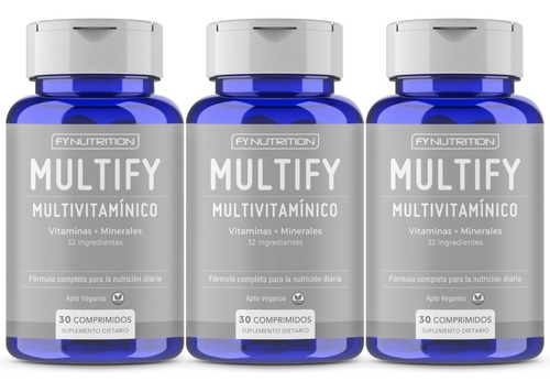 Multify - Multivitamínico Fynutrition - Vitaminas Mineral X3