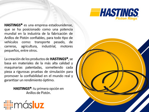 Jgo Anillos De Pistón 0.50 Xl-7 3.6l V6 2007/2009 Hastings