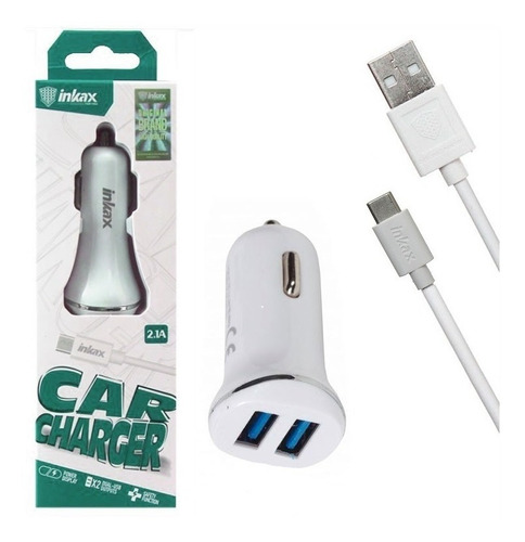 Cargador Celular Para Auto Tipo C Cable Incluido 2 Usb