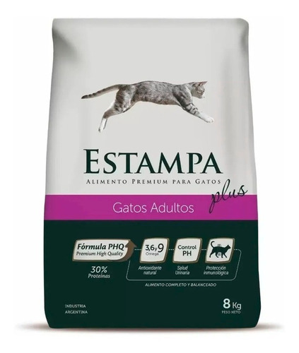 Alimento Estampa Plus Gato Adulto X 8 Kg