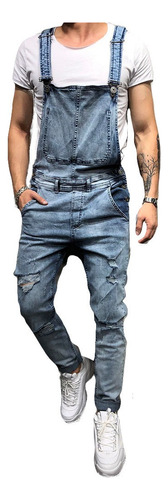 Men's Jeans Jumpsuit With Internal Pocket On The Chest 2024