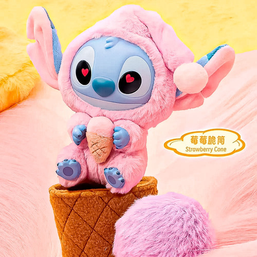 Labubu Oso Peluche Sorpresa 15 Cm Índigo Llavero Sorpresa Stitch