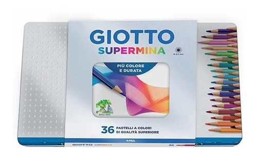 Lapices Giotto Supermina Lata X 36 Unidades Profesional Bic Color Surtidos