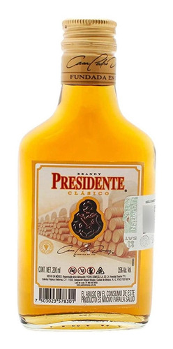 Pack De 2 Brandy Presidente Clasico 200 Ml