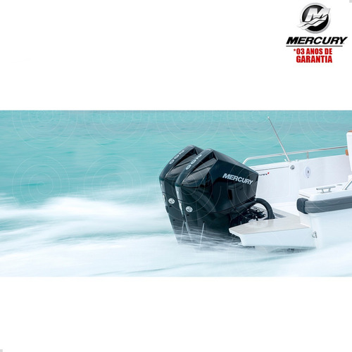 Motor Popa Mercury 4t 200hp Xl Efi V6 Dts Pess Física Preto