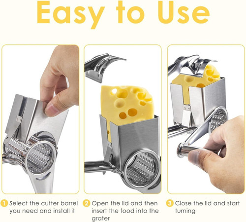 Rallador Queso Rayador Manual Espiral Nicer Dicer Slicer