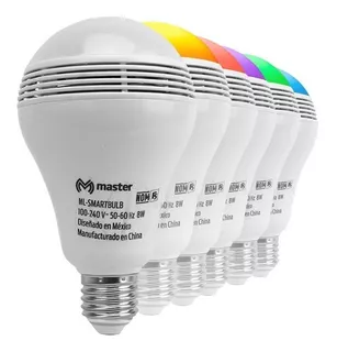 Foco Led Rgb Bocina Bluetooth Controlremoto 8w Ml-smartbulb