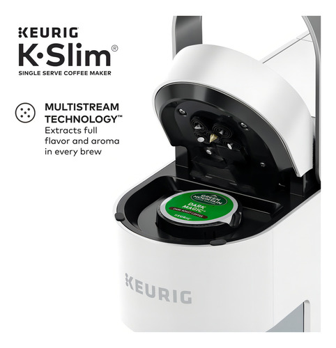 Keurig - Cafetera K-slim Para Cápsulas K-cup De Una Sola T. Color Blanco