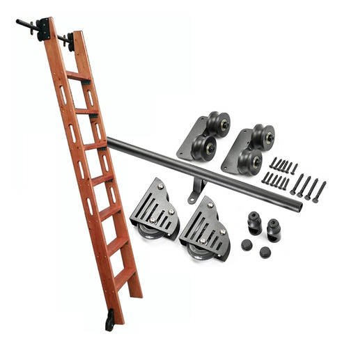 Escalera Rodante Retractil Ayvada Biblioteca Hardware Kit Cm