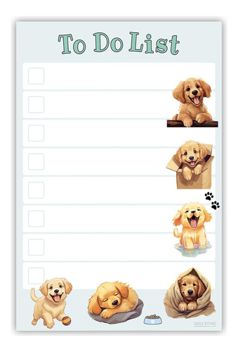 Bloc De Notas Adhesivas Golden Retriever To-do List | R...