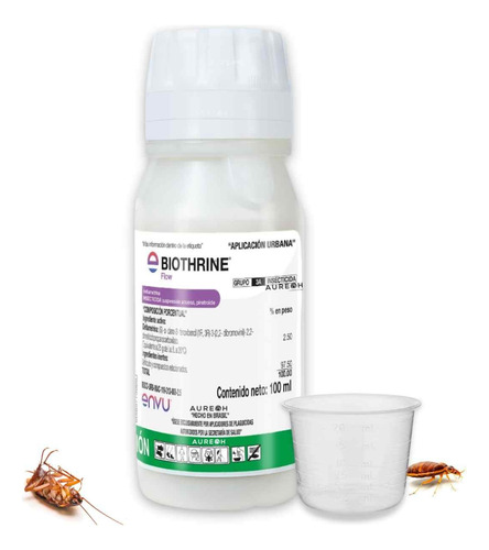 Insecticida Mata Chinches Mosca Cucaracha Biothrine Flow 100