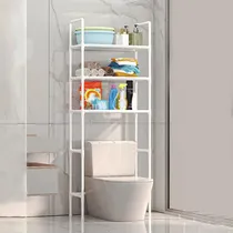 Comprar Mueble Organizador Sobre Water De Metal Baño 3 Estantes Color Blanco
