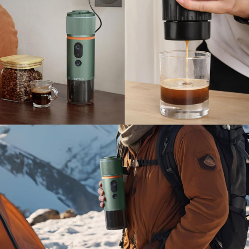 Cafetera Espresso Portátil Cotgco, Verde Bosque, 12v, 320ml