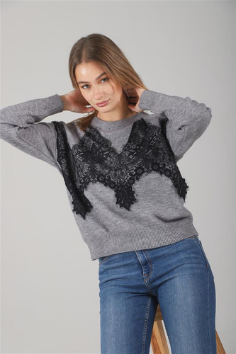 Sweater Premium Zama Bremer C/ Encaje Gul667 Arizona
