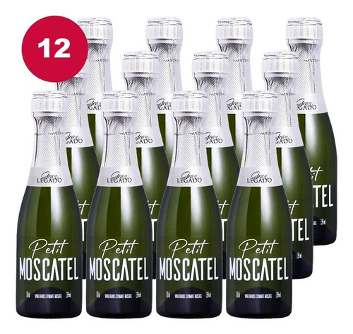 Pack Kit 12 Mini Espumante Gran Legado Petit Moscatel 187mlGran Legado adega Maison Forestier 187 ml pacote x 12 u