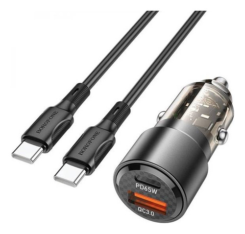 Cargador De Auto Qc3.0 18w + Pd 65w Con Cable Usb C