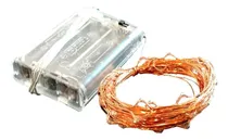 Comprar Luces Guirnalda Microled Alambre Tira 50 Led Frio A Pila X5m Color De Las Luces Blanco Frío