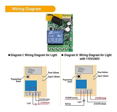 Imagen 3 de 9 de Cerraduras Emylo Dc 12v 1ch 433mhz Rf Relé Control Remoto I
