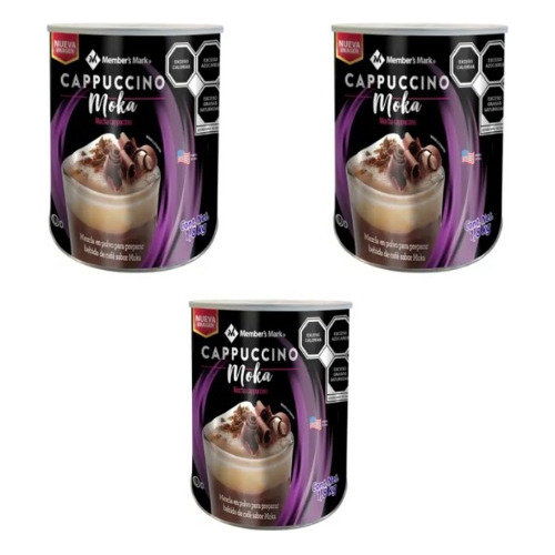 Café Capuccino Moka En Polvo Member's Mark 3 Botes 1.8k Cu