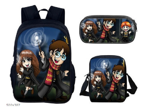 Set De Tres Mochilas De Harry Potter Para Primaria Y Secundaria