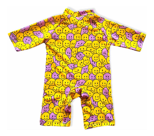 Imagen 2 de 4 de Enterito Uv Upf50+ Playa Linea Emoji Smile Niños Niñas Bebes